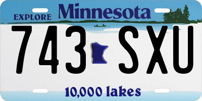 MN license plate 743SXU