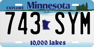 MN license plate 743SYM