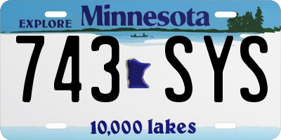 MN license plate 743SYS