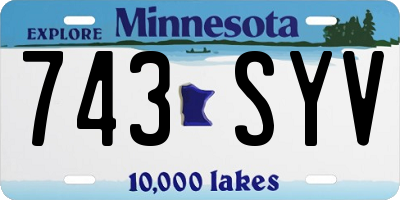MN license plate 743SYV
