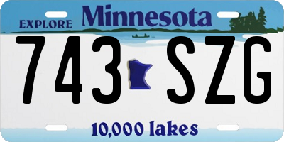 MN license plate 743SZG