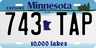 MN license plate 743TAP