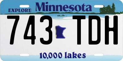 MN license plate 743TDH
