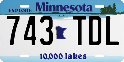 MN license plate 743TDL