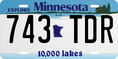 MN license plate 743TDR