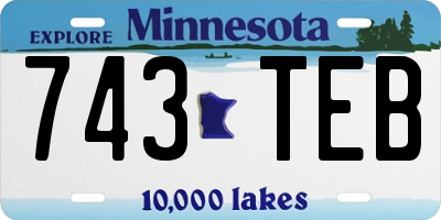 MN license plate 743TEB