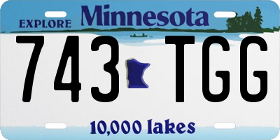 MN license plate 743TGG