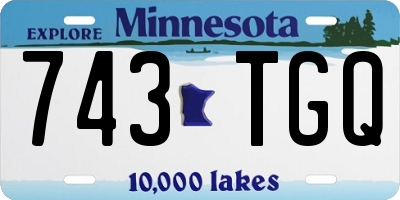 MN license plate 743TGQ