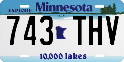 MN license plate 743THV