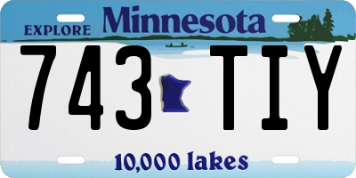 MN license plate 743TIY