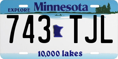 MN license plate 743TJL
