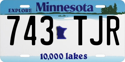 MN license plate 743TJR
