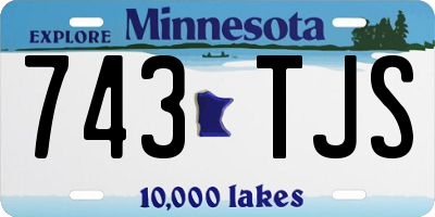 MN license plate 743TJS