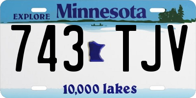 MN license plate 743TJV