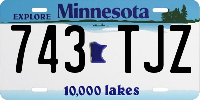 MN license plate 743TJZ
