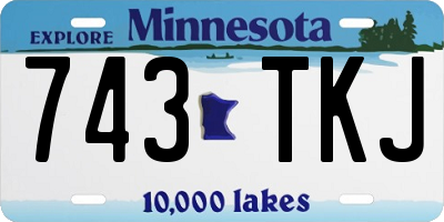 MN license plate 743TKJ