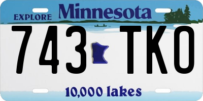 MN license plate 743TKO