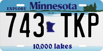 MN license plate 743TKP