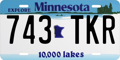 MN license plate 743TKR