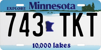 MN license plate 743TKT