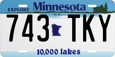 MN license plate 743TKY