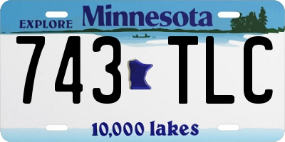 MN license plate 743TLC