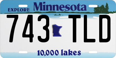 MN license plate 743TLD