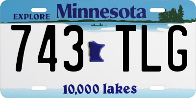 MN license plate 743TLG