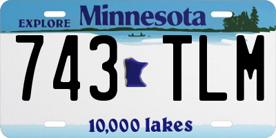MN license plate 743TLM