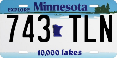 MN license plate 743TLN