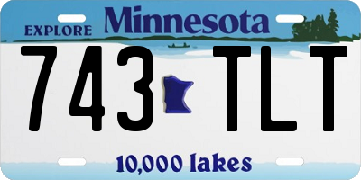MN license plate 743TLT