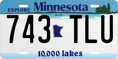 MN license plate 743TLU