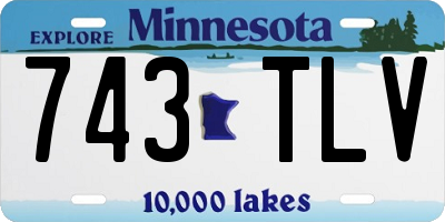 MN license plate 743TLV