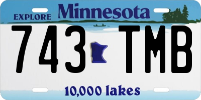 MN license plate 743TMB