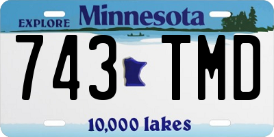 MN license plate 743TMD