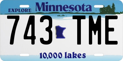 MN license plate 743TME