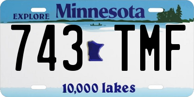 MN license plate 743TMF