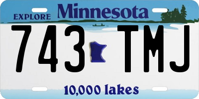 MN license plate 743TMJ