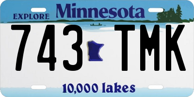 MN license plate 743TMK