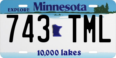 MN license plate 743TML
