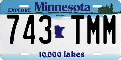 MN license plate 743TMM