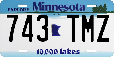 MN license plate 743TMZ