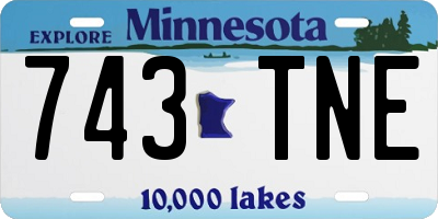 MN license plate 743TNE