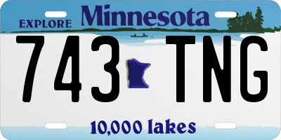 MN license plate 743TNG