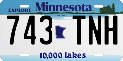 MN license plate 743TNH