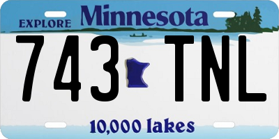 MN license plate 743TNL