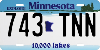 MN license plate 743TNN