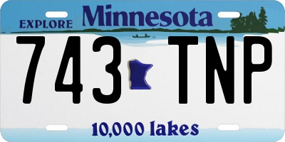MN license plate 743TNP