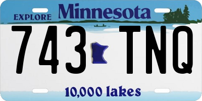 MN license plate 743TNQ