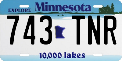 MN license plate 743TNR